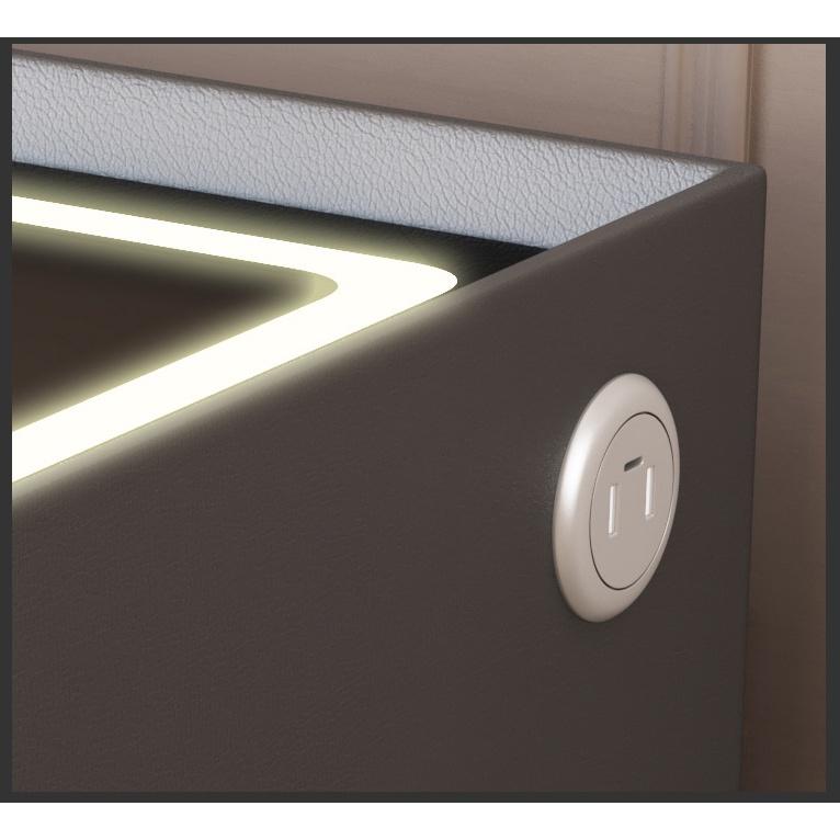 Tủ đầu giường thông minh Có Vân Tay Smarthome Leather Italy