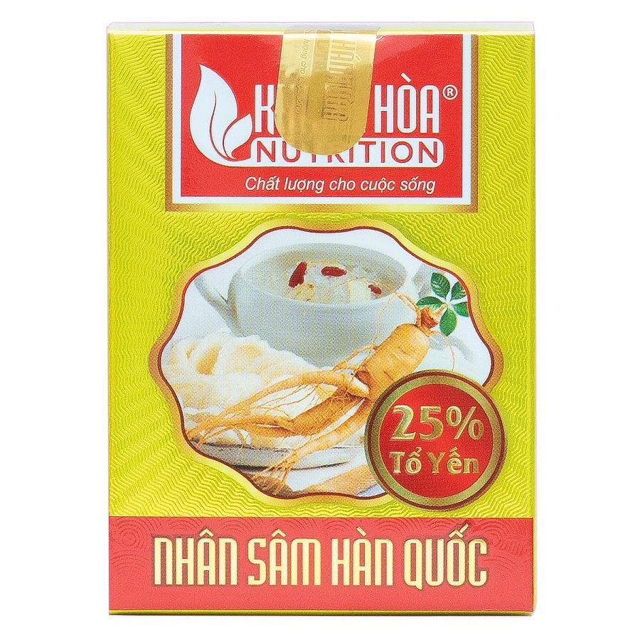 Tổ Yến Chưng Nhân Sâm Hàn Quốc Khánh Hòa Nutrition 25% Tổ Yến (lọ 70ml)