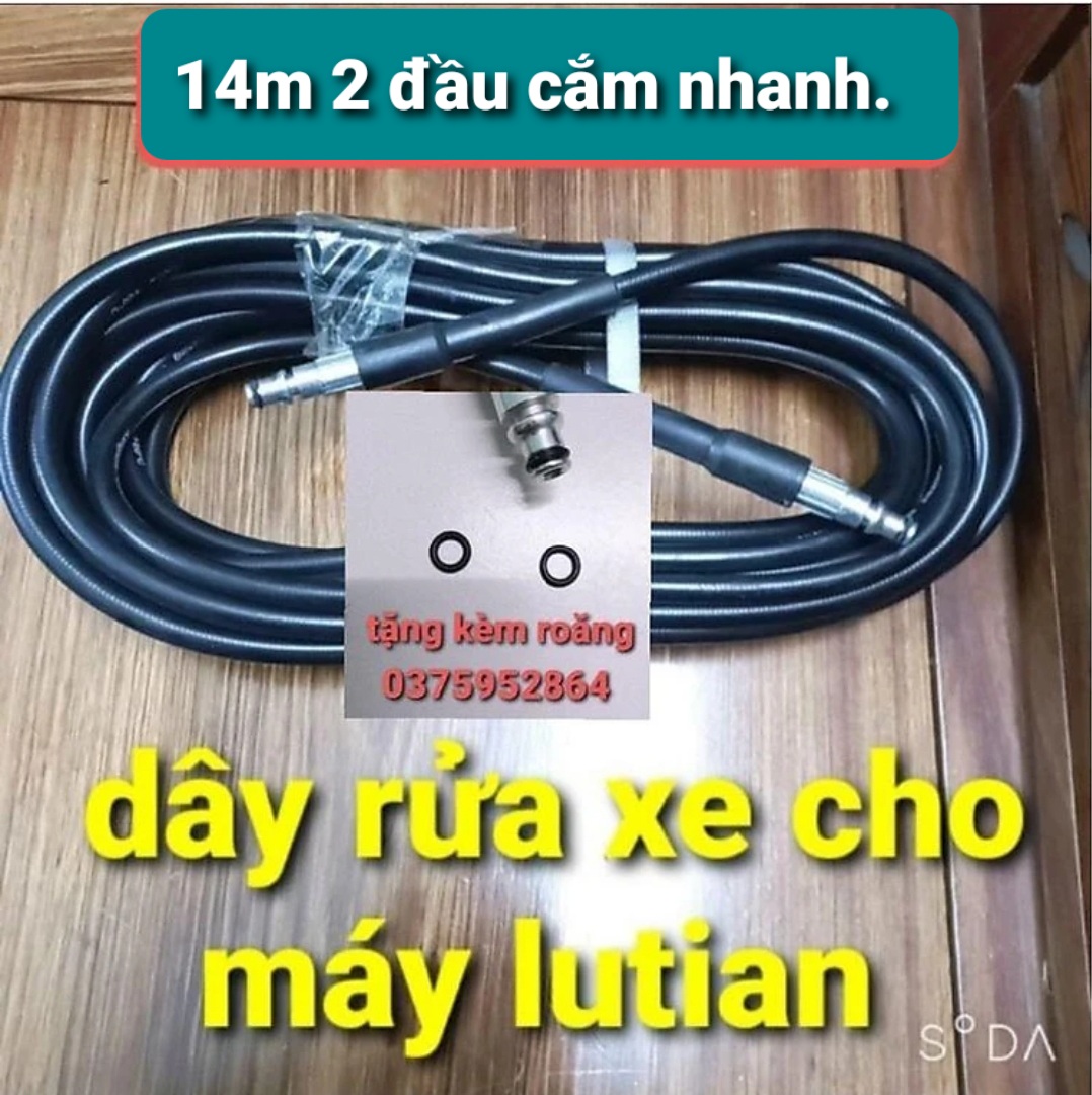 Dây rửa xe cho máy rửa xe lutian, dây rửa xe lutian 14m