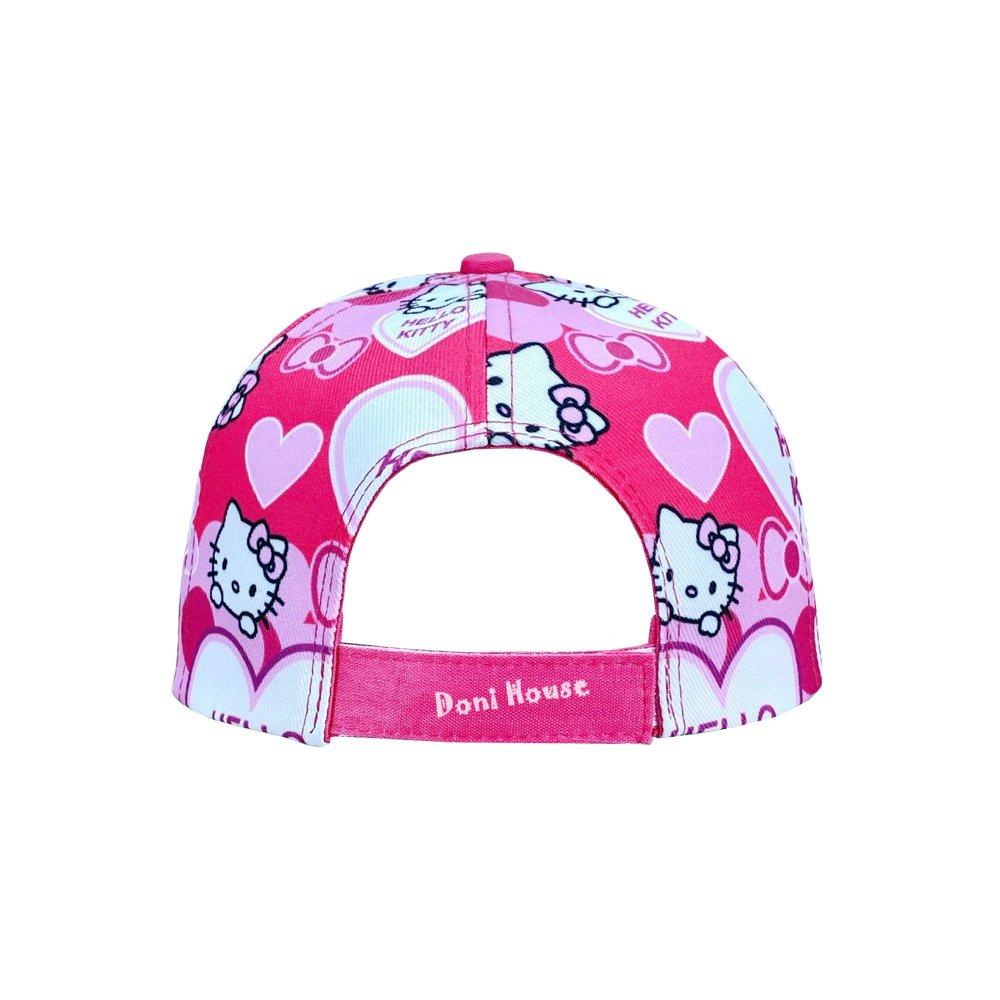Nón Kết Mũ Lưỡi Trai Cho Bé Gái Từ 4 5 6 7 Tuổi Vòng Đầu 52cm Màu Hồng Hình Mèo Kitty Dễ Thương NK252