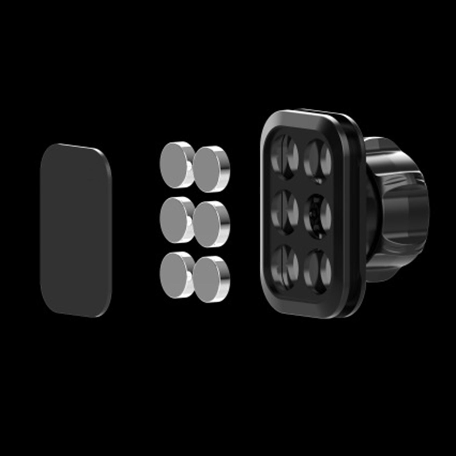 Magnetic Phone Holder, 17mm Ball Head, Black Without Base ,Square Magnetic Head Easily Install Mount for Car Universal Devices