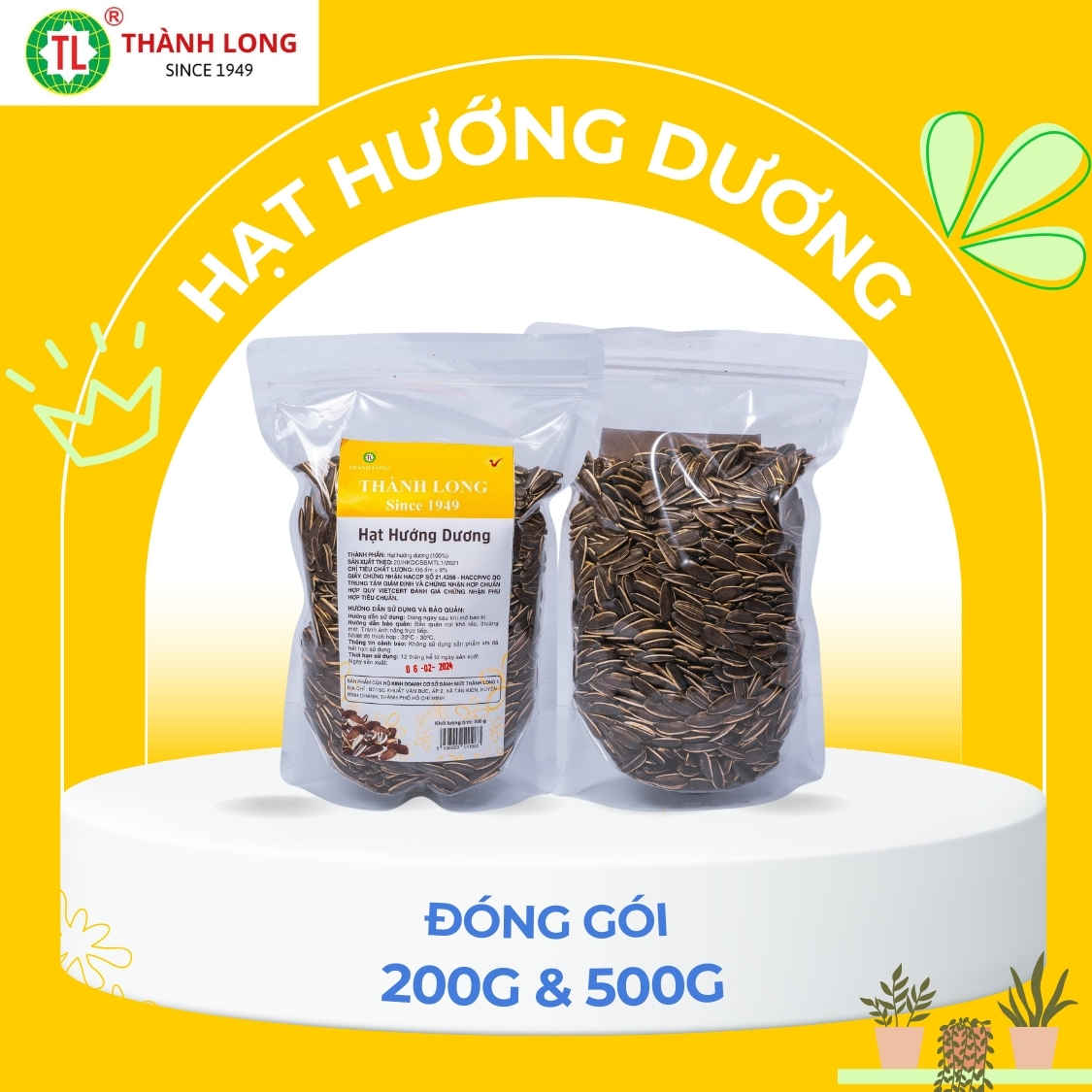 HẠT HƯỚNG DƯƠNG THÀNH LONG 500G