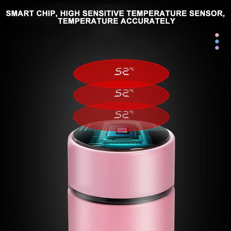500Ml Giữ Nhiệt Bình Nhiệt Cốc Hút Chân Không Bình Thép Không Gỉ Bình Giữ Nhiệt Trà Bao LED Thông Minh Hiển Thị Nhiệt Độ Nước Uống