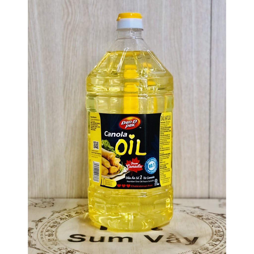 Dầu cải canola oil 2 lít Dan D Pak