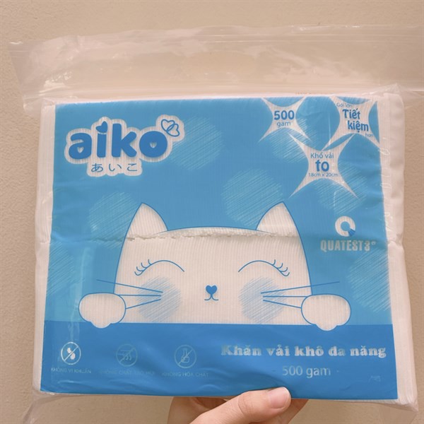 BỊCH KHĂN VẢI KHÔ ĐA NĂNG 500GR - AIKO