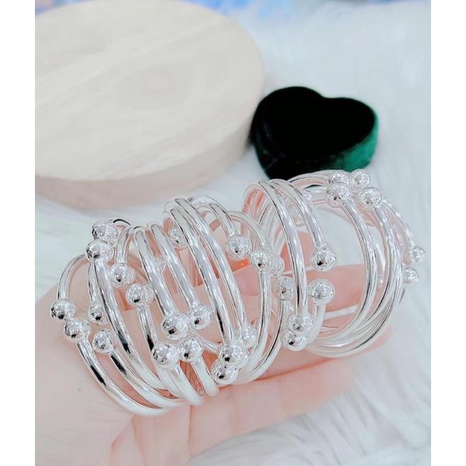 Lắc tay cua bạc trơn đủ sezi tay xinh xắn chuẩn Bạc đẹp, giá tận xưởng -Bạc Npj