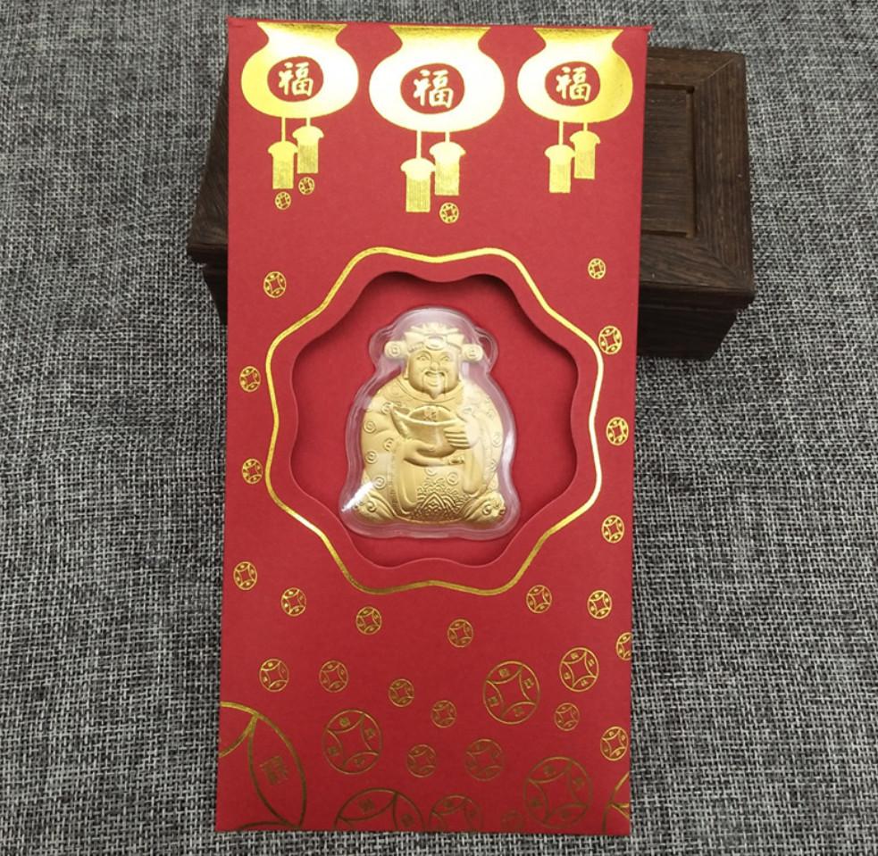 SET 10 CÁI - BAO LÌ XÌ KIM TIỀN THẦN TÀI VÀNG BÁI PHẬT- Mừng năm mới Nhâm Dần 2022 - Mẫu 2