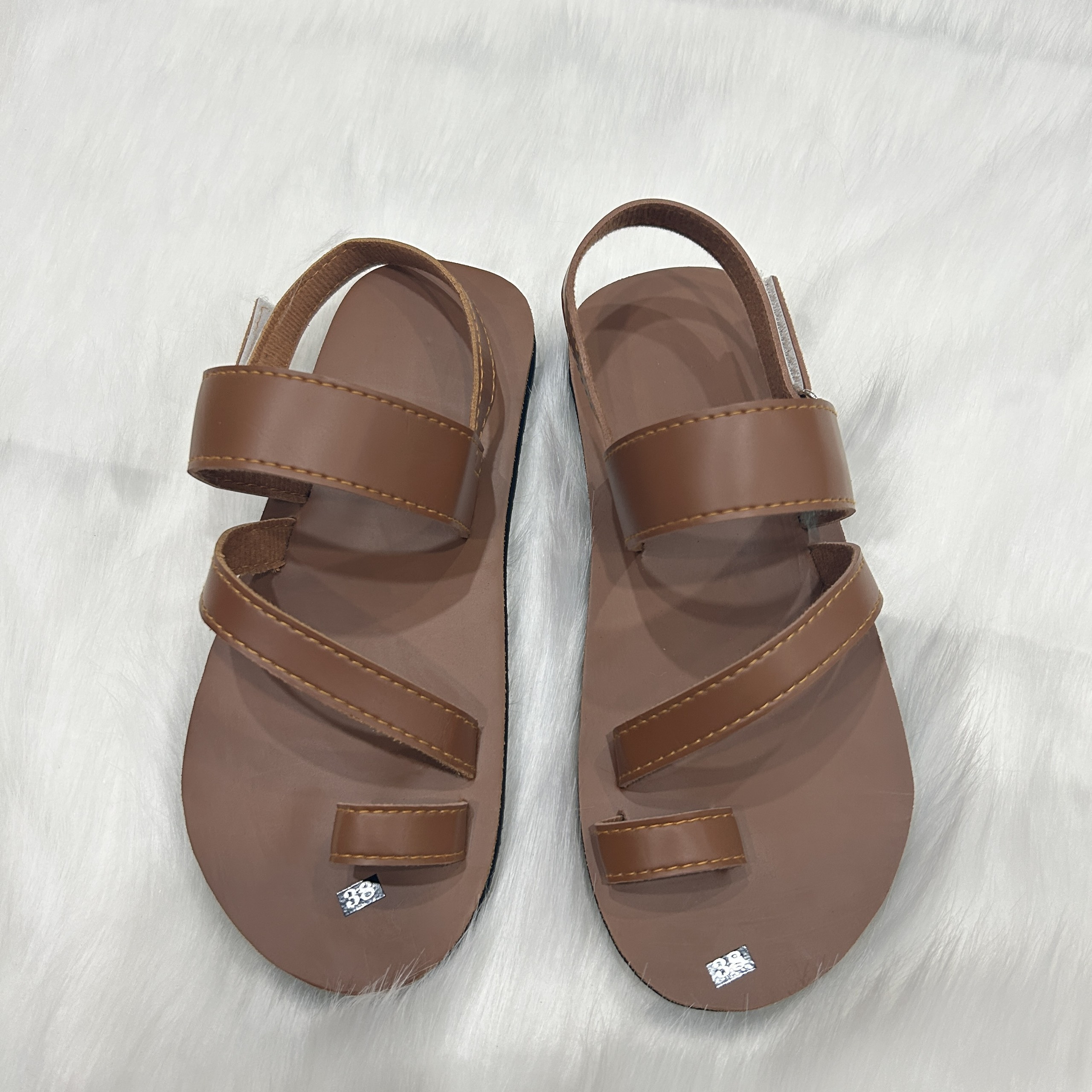 Dép sandal Nữ quai da mềm Đế bệt Cao Su ôm chân LYNA Sandal mã SD25