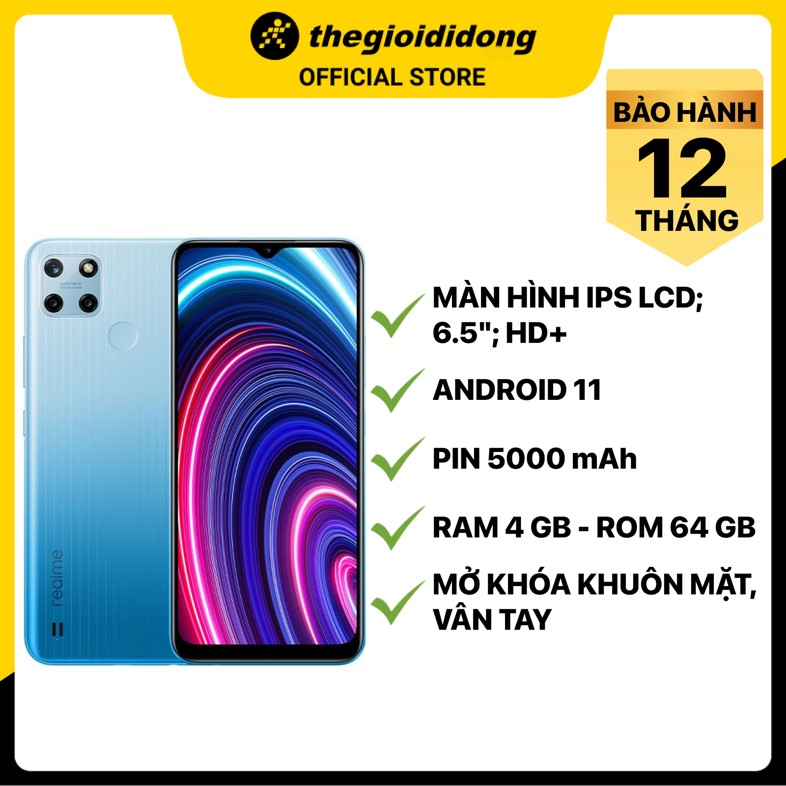 Điện thoại Realme C25Y (4GB/64GB) - Hàng chính hãng