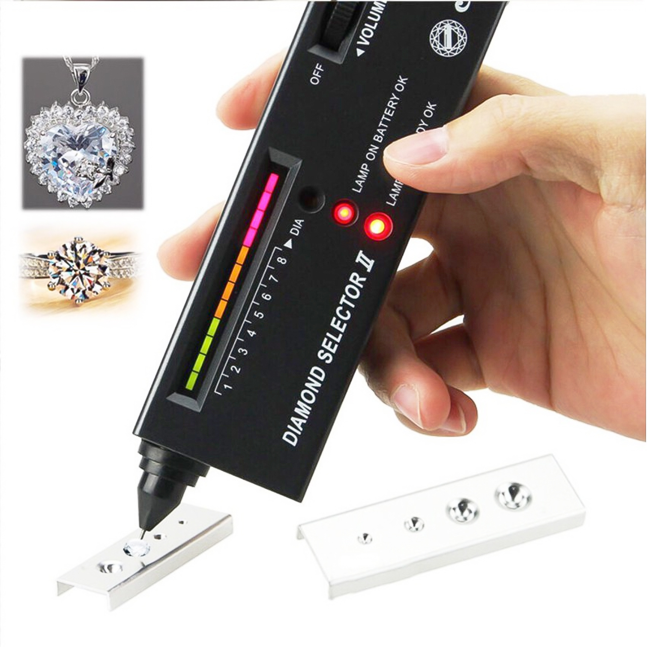 Bút thử kim cương máy Máy đo độ cứng của đá kiểm tra chất lượng trang sức tặng kèm pin chuyên dụng - hàng chính hãng Vinetteam
