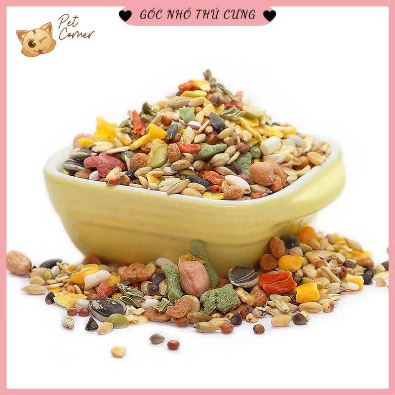 Thức ăn cho hamster cao cấp, hỗn hợp ngũ cốc, rau củ quả và hải sản