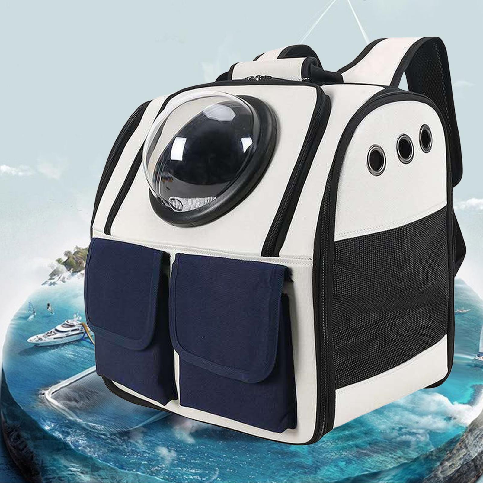 Pet Cat Carrier Backpack Ventilated Breathable Capsule Shoulder Bag Mesh