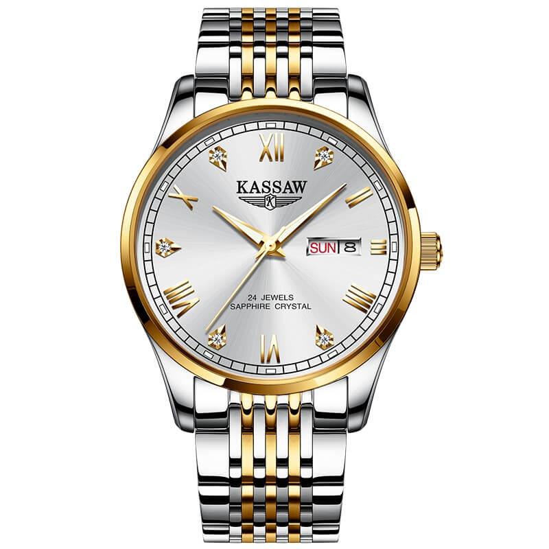Đồng hồ nam chính hãng KASSAW K877-1 chống nước,chống xước,kính sapphire ,hàng mới 100% ,Đồng hồ cơ