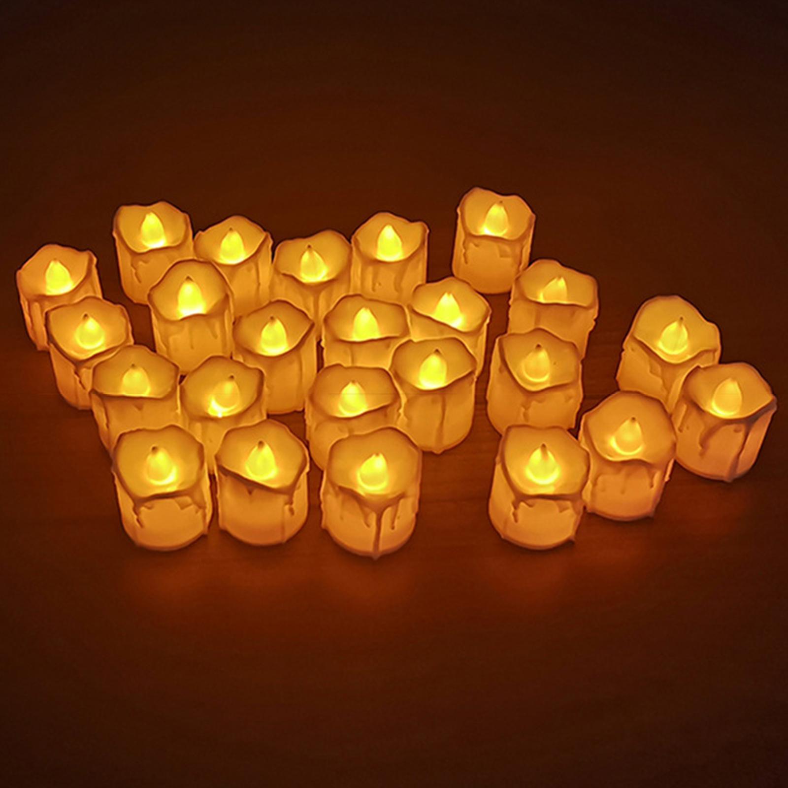 24Pcs Flameless Tea Lights Electric LED Tealights for Wedding Holiday Decor