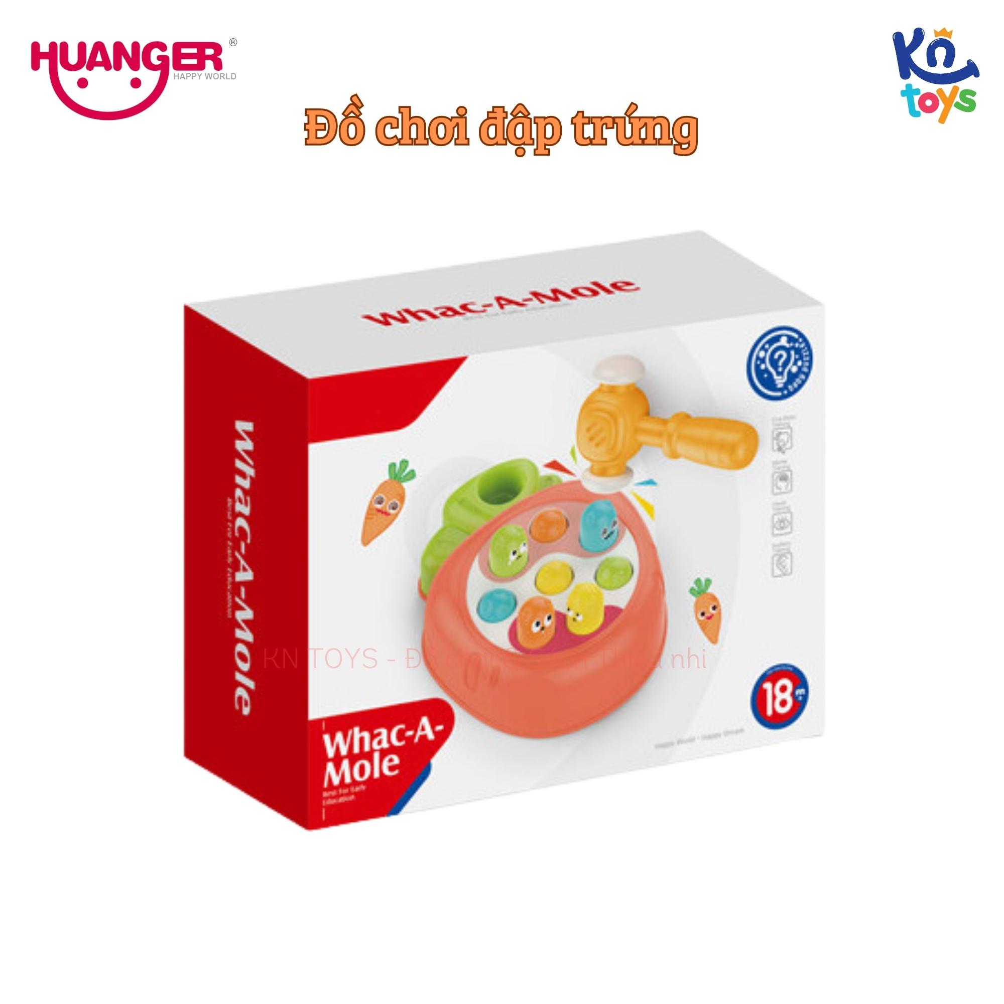 Đồ Chơi Vận Động HUANGER HE8074 Whac-A-Mole - Gõ trứng Hình Cà Rốt Cho Bé Từ 18 Tháng Tuổi