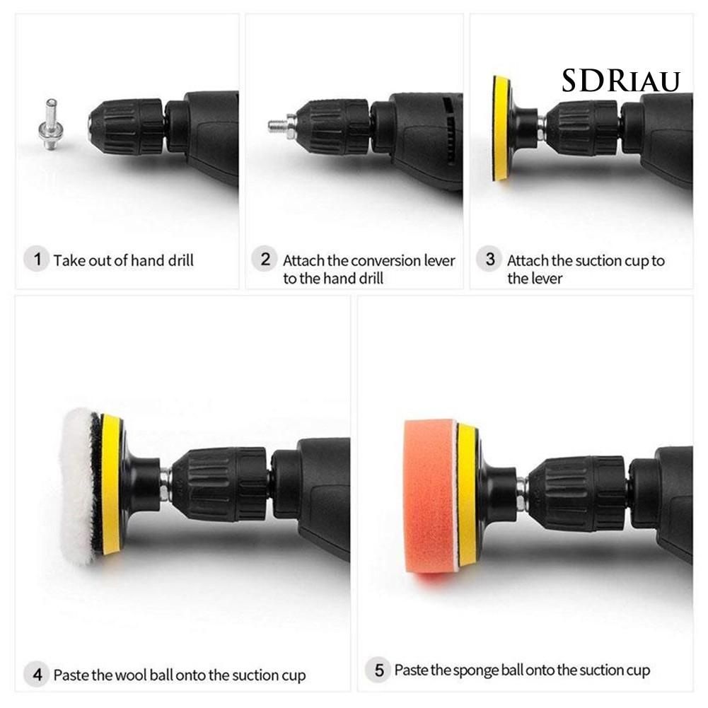 Bộ 22 Miếng Mút Tròn Đánh Bóng Xe Hơi Kích Thước 3 Inch