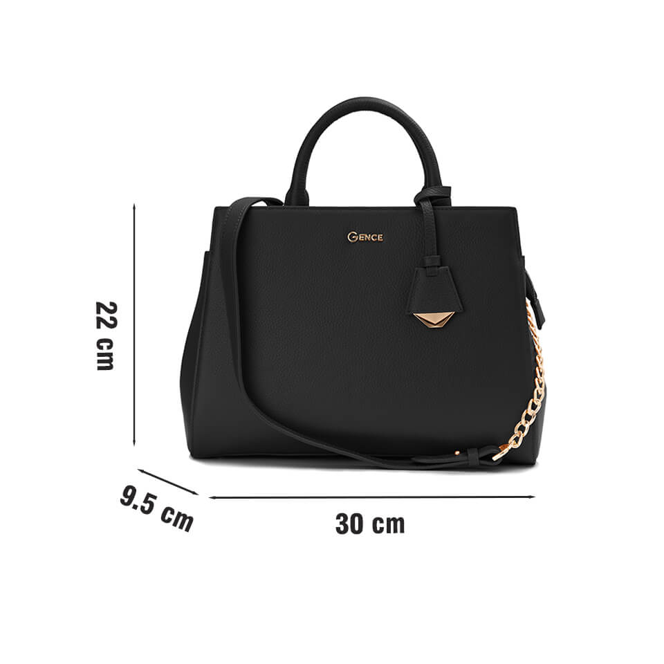 Túi Xách Thời Trang Nữ Túi Đeo Chéo GENCE TX20 Chất Liệu Da Bò Cao Cấp Màu Black
