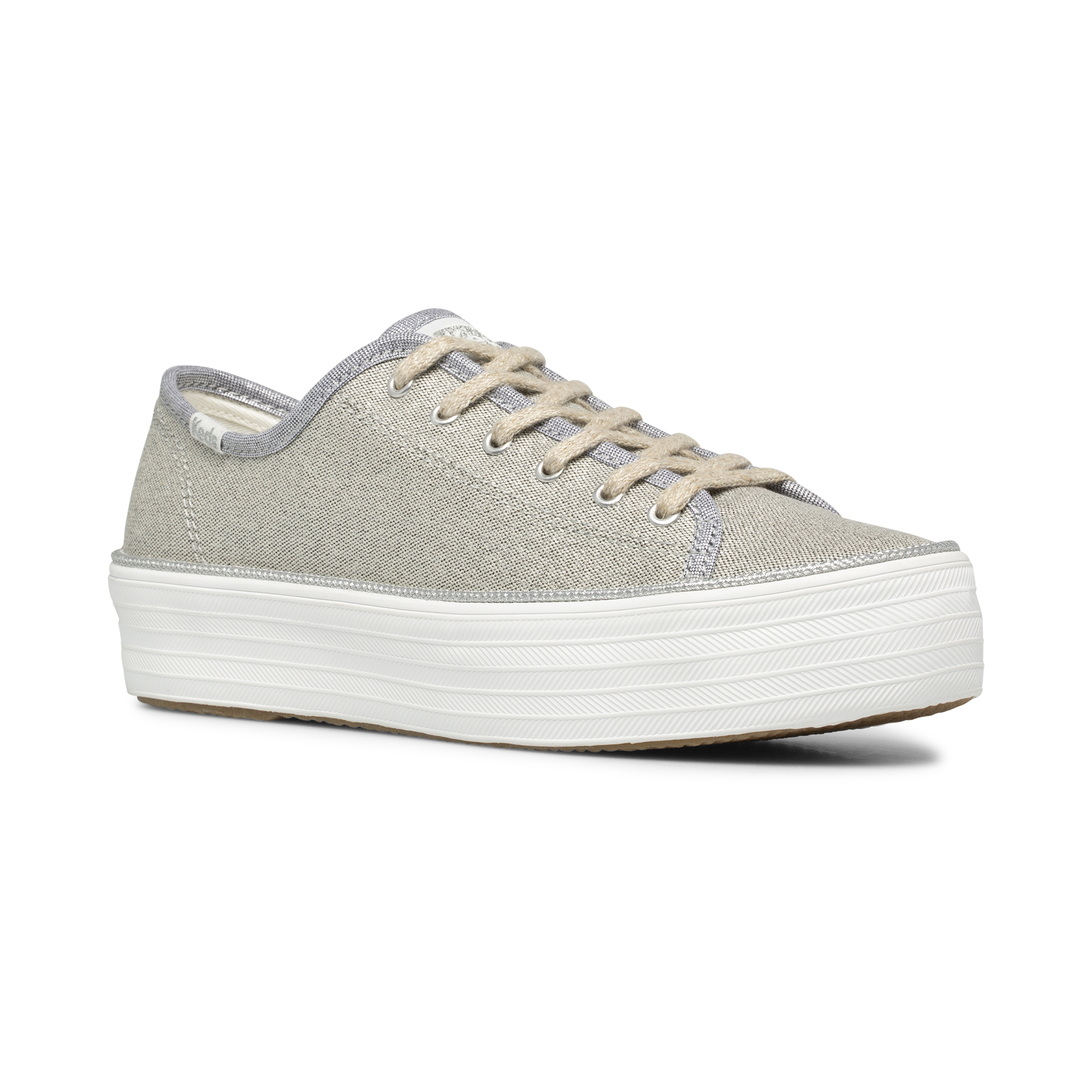 Giày Keds Nữ- Triple Kick Metallic Silver Canvas- KD066515