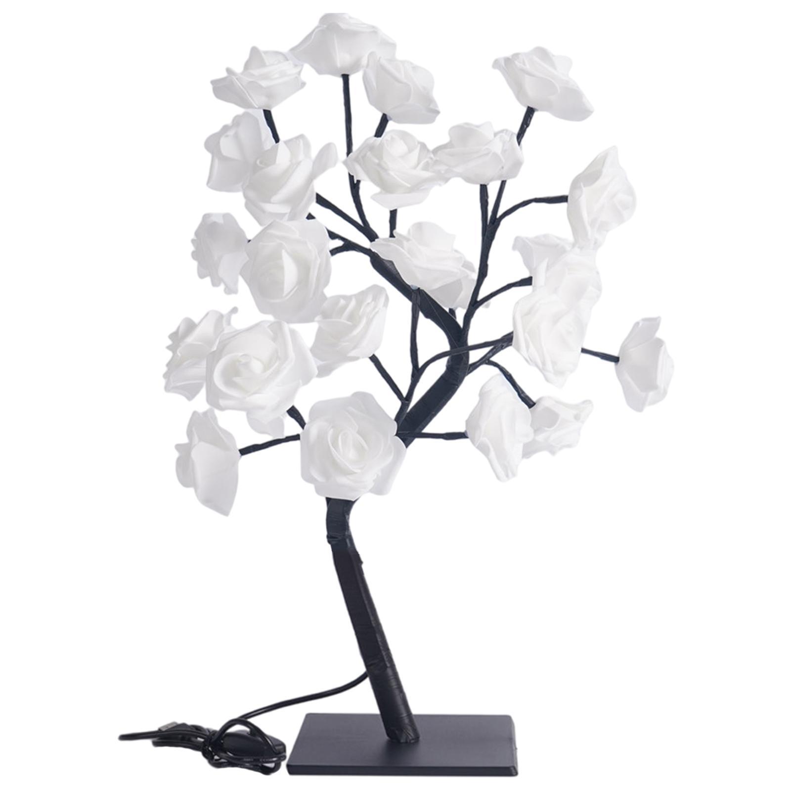 Table Lamp Rose Flower Desk Tree Light USB Powered Night Light Home Decor