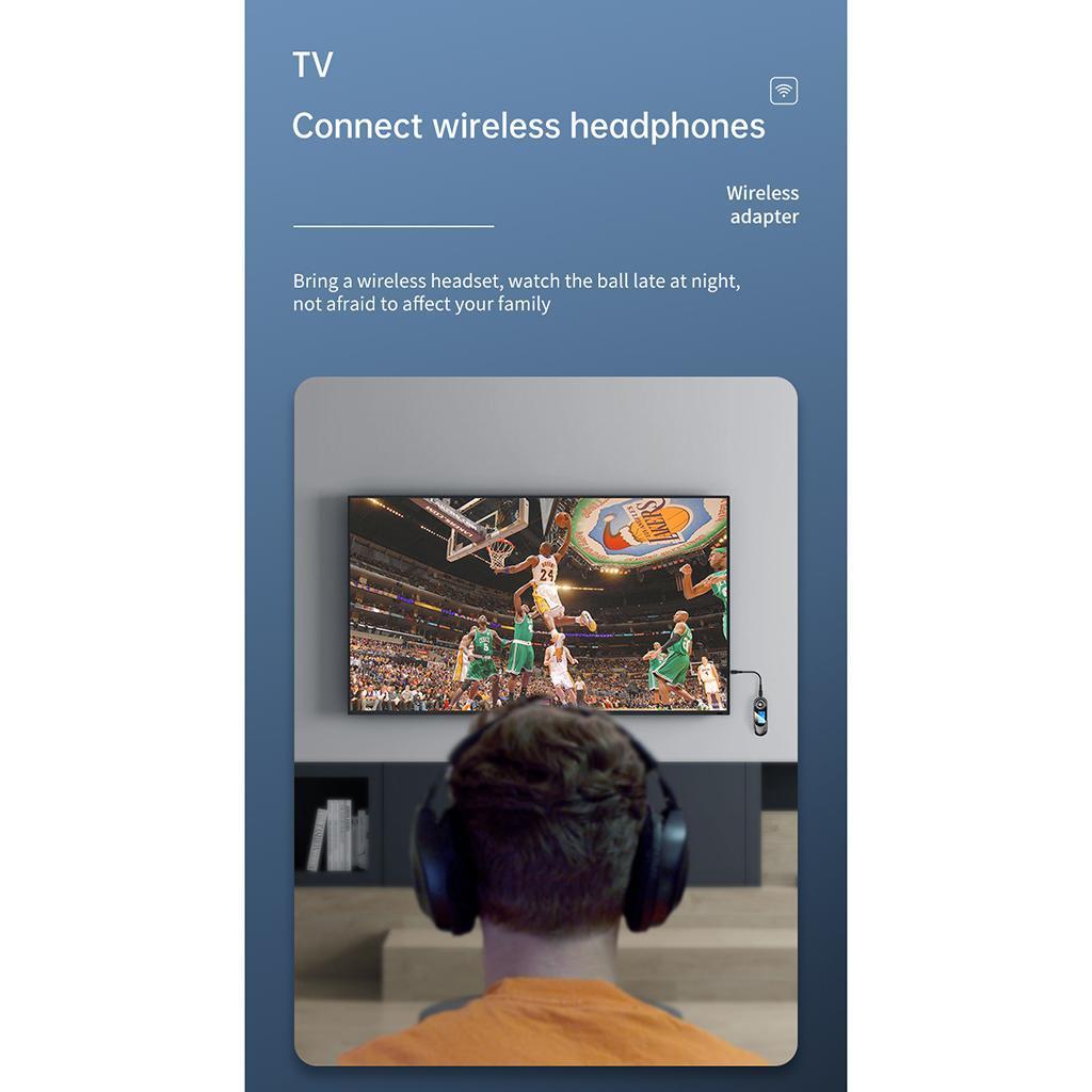 2 in 1 LCD USB Bluetooth 5.0 Adapter Stereo Audio Receiver &