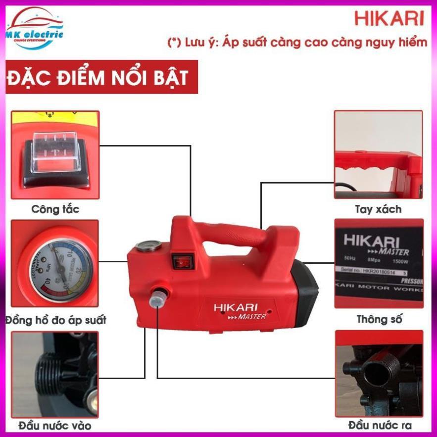 Máy rửa xe mini, Máy xịt rửa cao áp HK-H3 - Có áp chống giật + Chống cháy