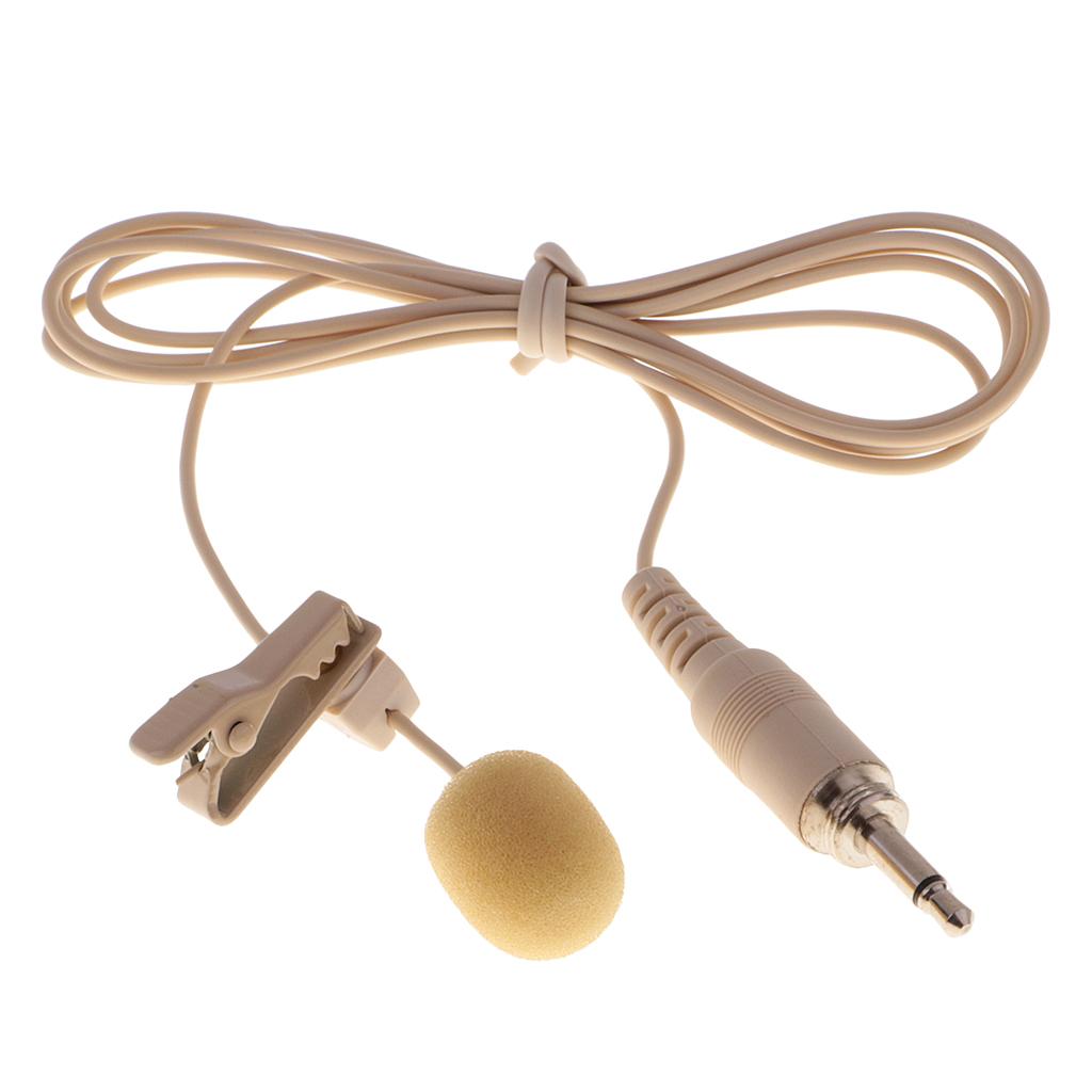 3.5mm Plug Mini Clip Microphone Mic For iPhone SmartPhone Recording Beige