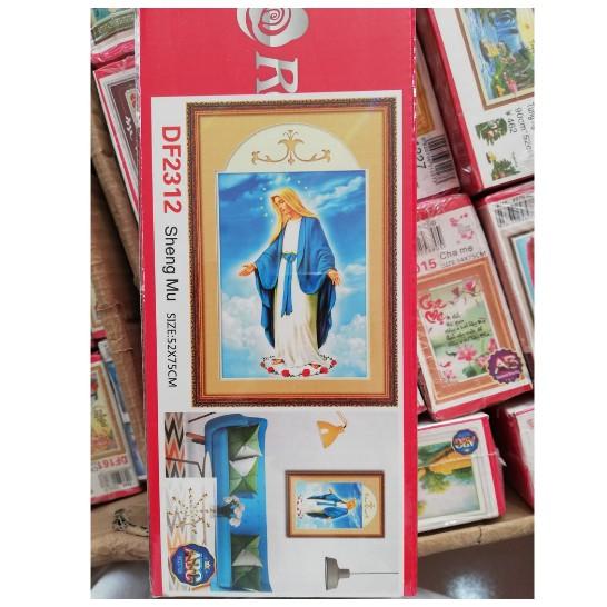 Tranh Đính Đá ĐỨC MẸ BAN ƠN . Kích Thước: 70cm x 50cm