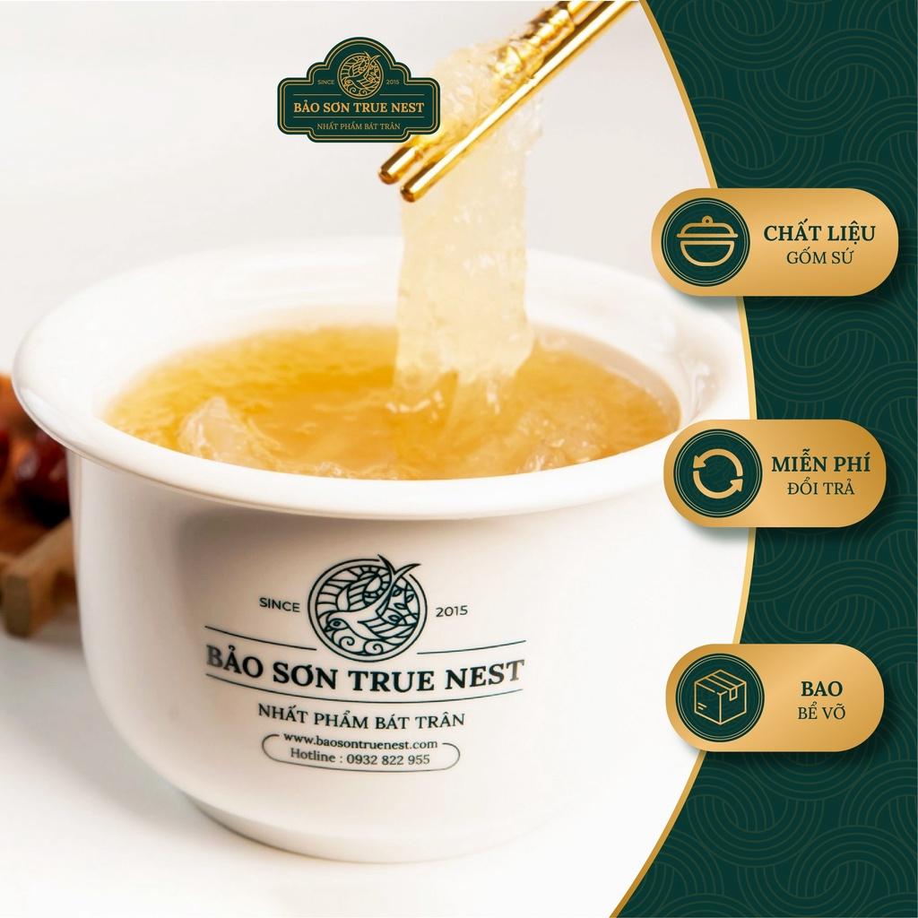 THỐ SỨ CHƯNG YẾN CAO CẤP KÈM NẮP - MÀU TRẮNG SANG TRỌNG - BẢO SƠN TRUE NEST