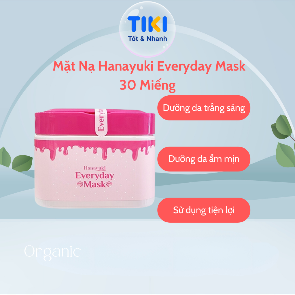 Mặt Nạ Everyday Mask Hanayuki Chính Hãng Mặt Nạ Hanayuki Dưỡng Trắng Cấp Ẩm Cho Da Căng Bóng 30 Miếng