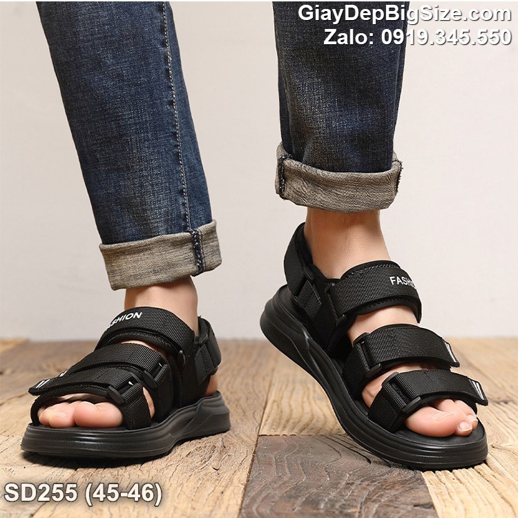 Giày xăng đan vải dù, dép quai hậu cỡ lớn 45 46 47 48 cho nam cao to chân ú bè. Big size sandals for wide feet