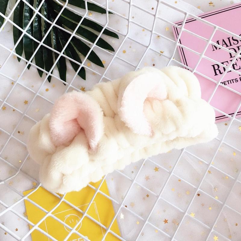 Băng đô cài tóc SUMIO bờm skincare rửa mặt mẫu tai mèo vải nhung thời trang phụ kiện tóc Hàn Quốc BD002