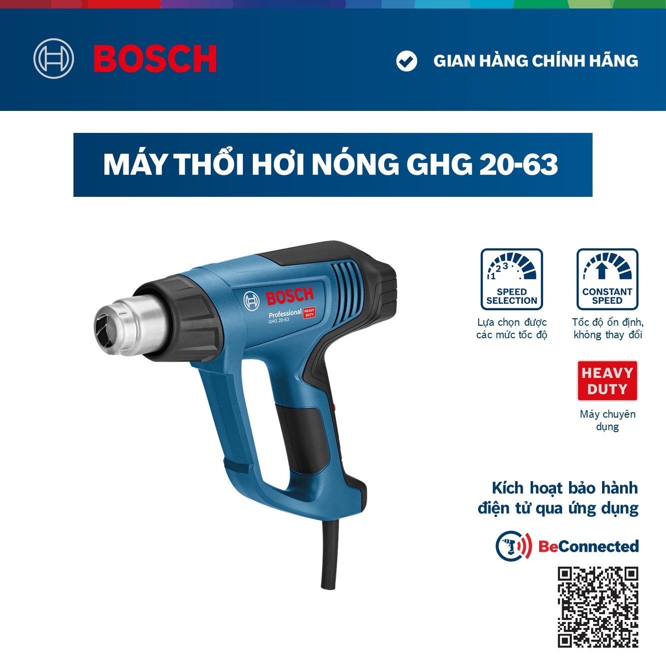 Máy thổi hơi nóng Bosch GHG 20-63