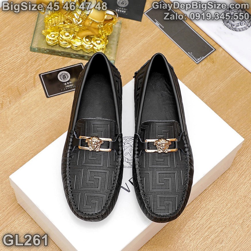 Giày mọi da đóng thủ công, giày lười cỡ lớn 45 46 47 48 cho nam cao to chân ú bè. Big size handmade loafers for wide feet