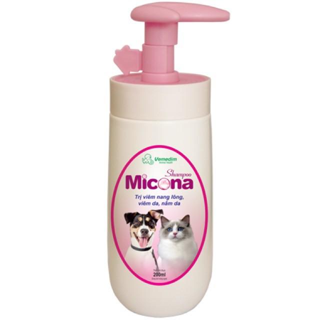 Sữa Tắm Đặc Trị Viêm Nang Lông Viêm Da Nấm Da Cho Chó Mèo Micona Vemedim 200ml