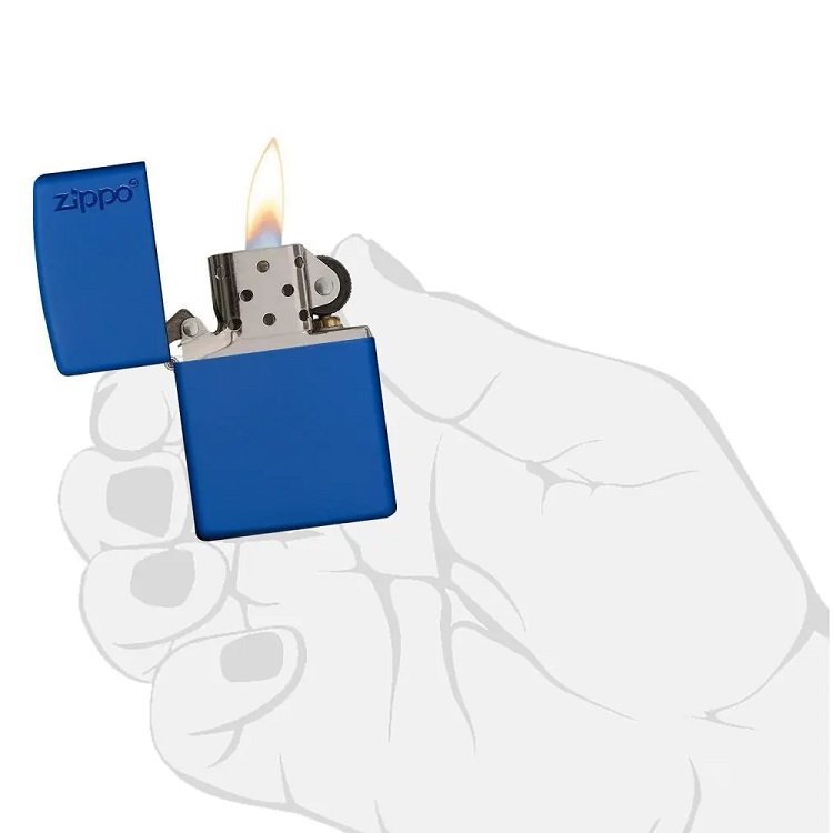 Bật Lửa Classic Royal Blue Matte Zippo Logo 229ZL