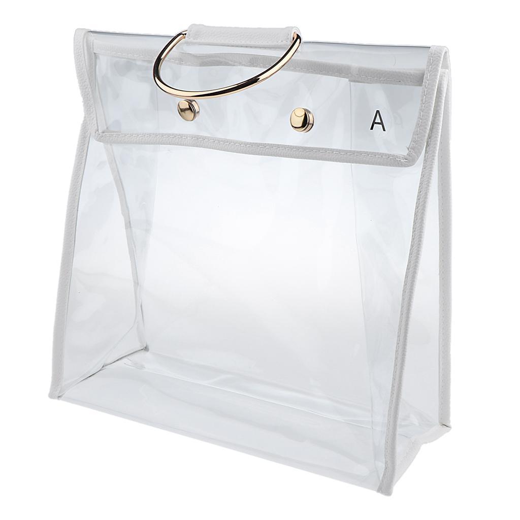 Women’s Transparent Storage Bag Clear Cosmetic PVC Organizer Dustproof Handbag Holder