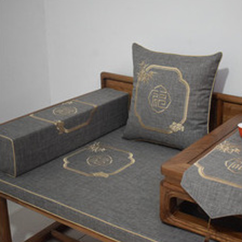 GỐI TỰA LƯNG SOFA,TỰA LƯNG VĂN PHÒNG PHONG CÁCH TÂN CỔ ĐIỂN HỌA TIẾT TRÚC XANH 45x45CM