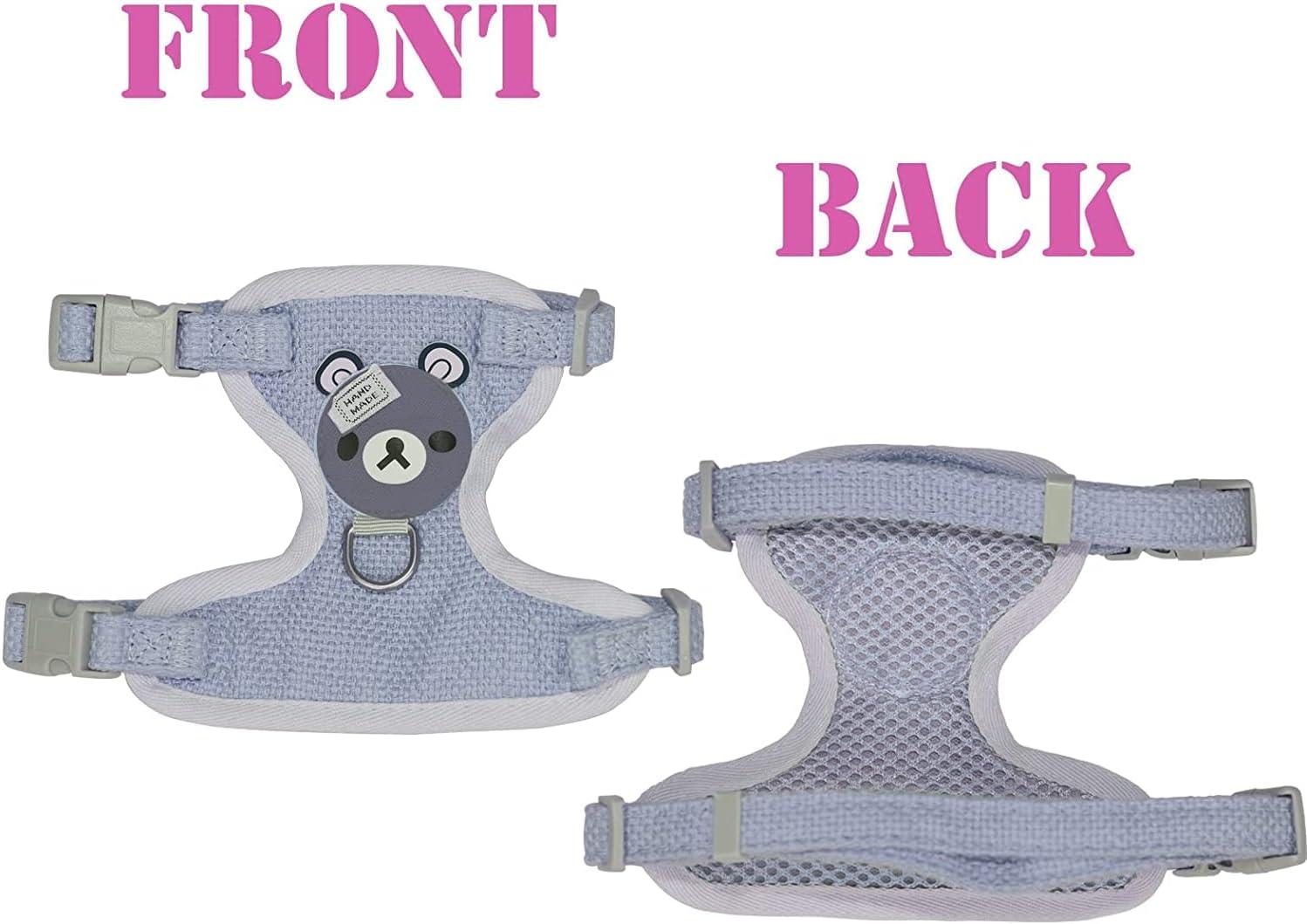 Dây nịt áo vest thoáng khí, dây nịt ngực dạng lưới có dây xích cho mèo, thỏ, chó nhỏ, dây nịt mềm có thể điều chỉnh, dây nịt nhẹ cho mèo, dây nịt cho chó con