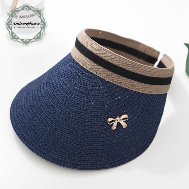 Nón Cói Visor Rộng Vành nửa đầu chống nắng Phong Cách Hàn Quốc Dành Cho Nữ đi biển đi chơi - Smice House