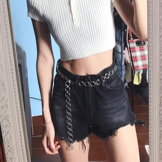 Xích thắt lưng vòng tròn retro cá tính