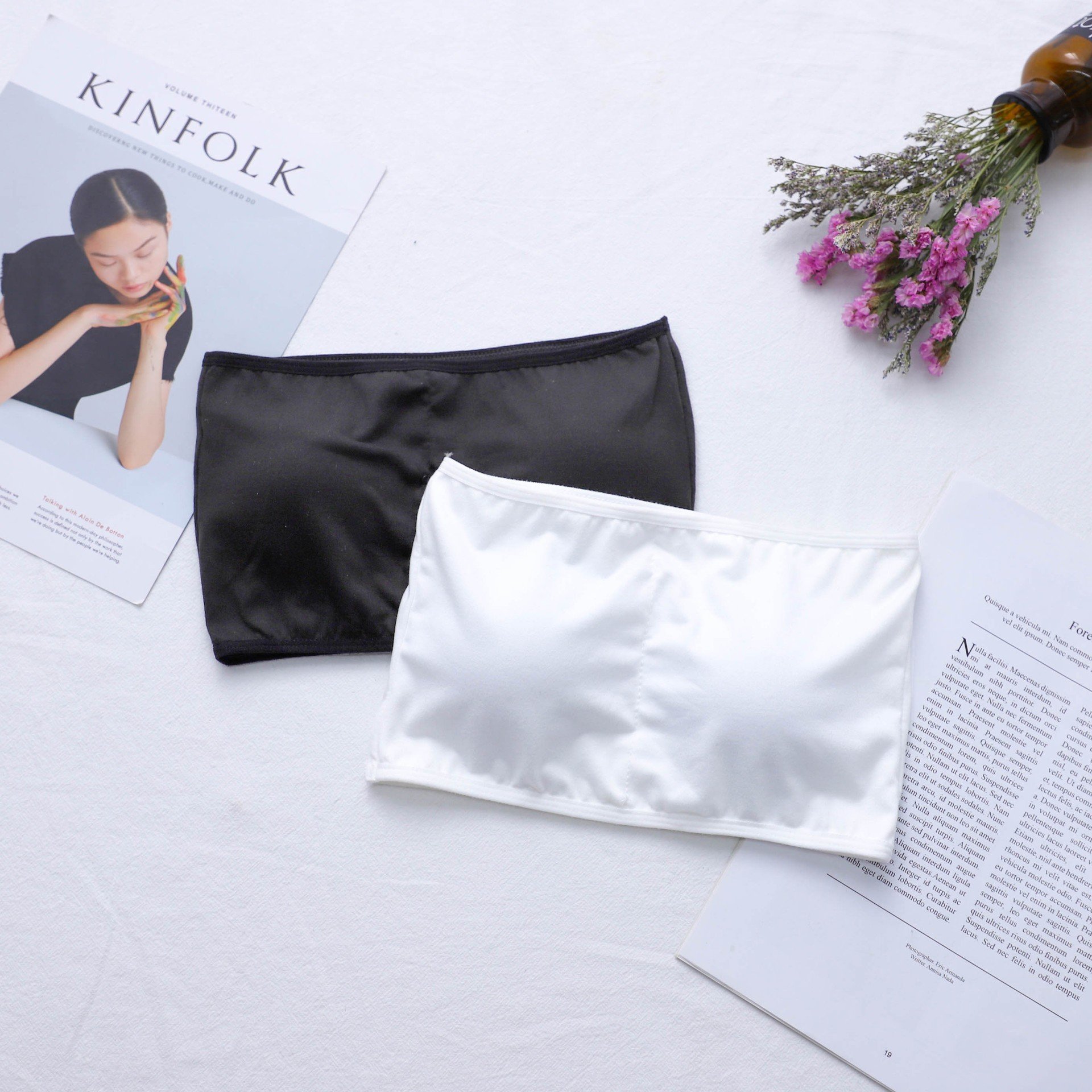 ÁO BRA, ÁO ỐNG QUÂY NGỰC KHÔNG DÂY, CÓ ĐỆM LÓT chất cotton, Phong Cách Hàn Quốc quyến rũ, có 2 màu đen trắng