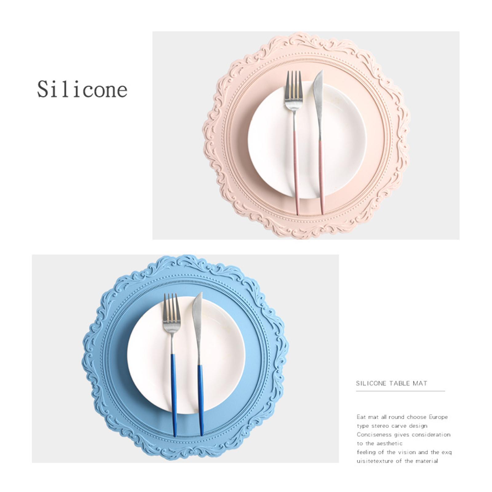 Silicone Place Mats Tableware Utensil Pad Table Mats for Cup Mug Pot