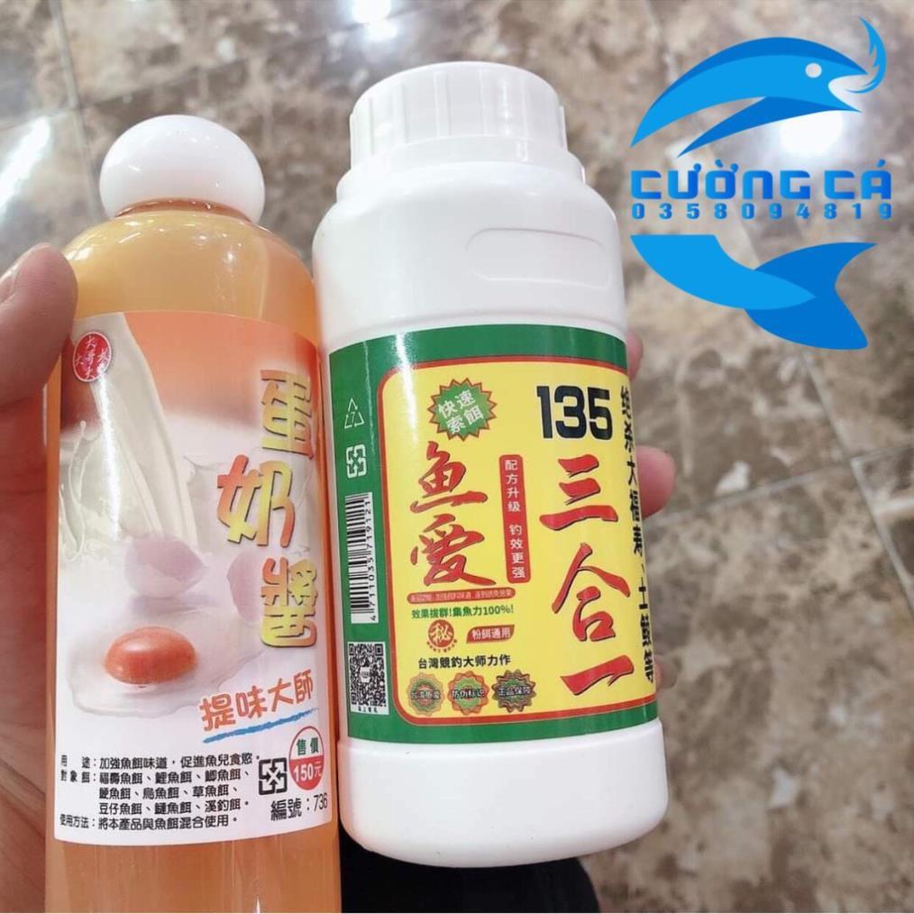 SALE Combo Hương Liệu Câu Cá 135+Trứng Sữa Cực Nhạy Và Ổn Định