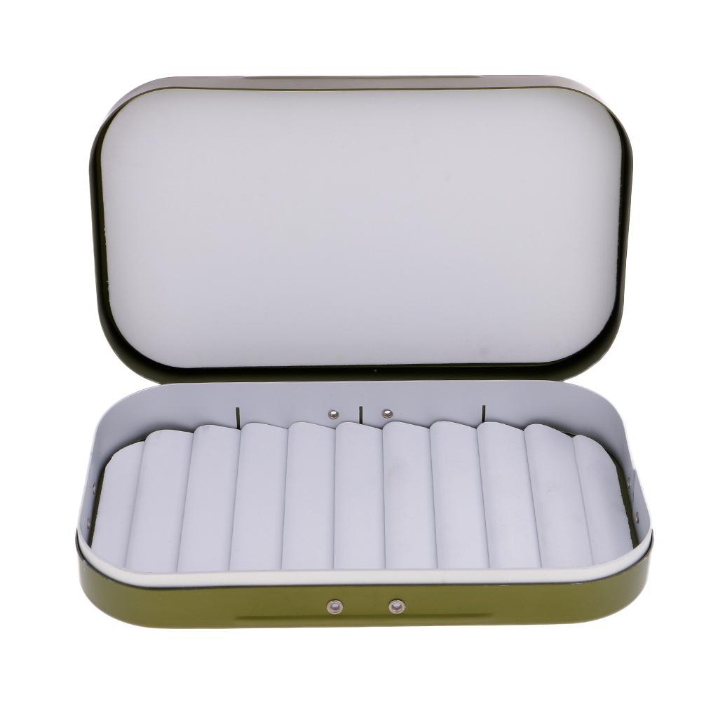 2pcs Waterproof Aluminum Alloy Slit Foam Fly Fishing Boxes Flies Tackle Box 2 Color