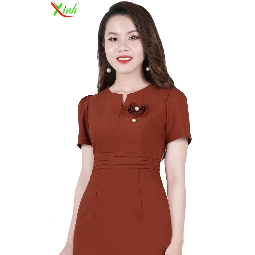 Đầm Suông Kết Hoa Ngọc Trai Cao Cấp DL819-820
