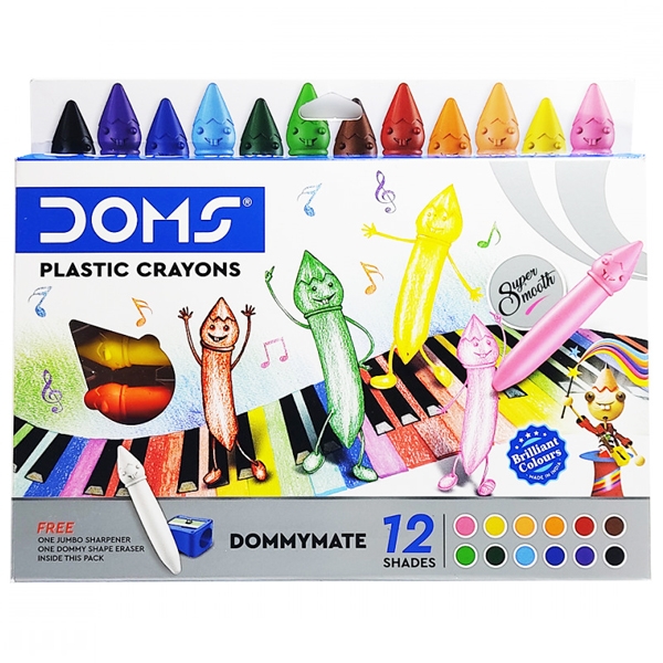 Hộp Bút Sáp Màu DOMS Dommy Mate 12 Màu 8119