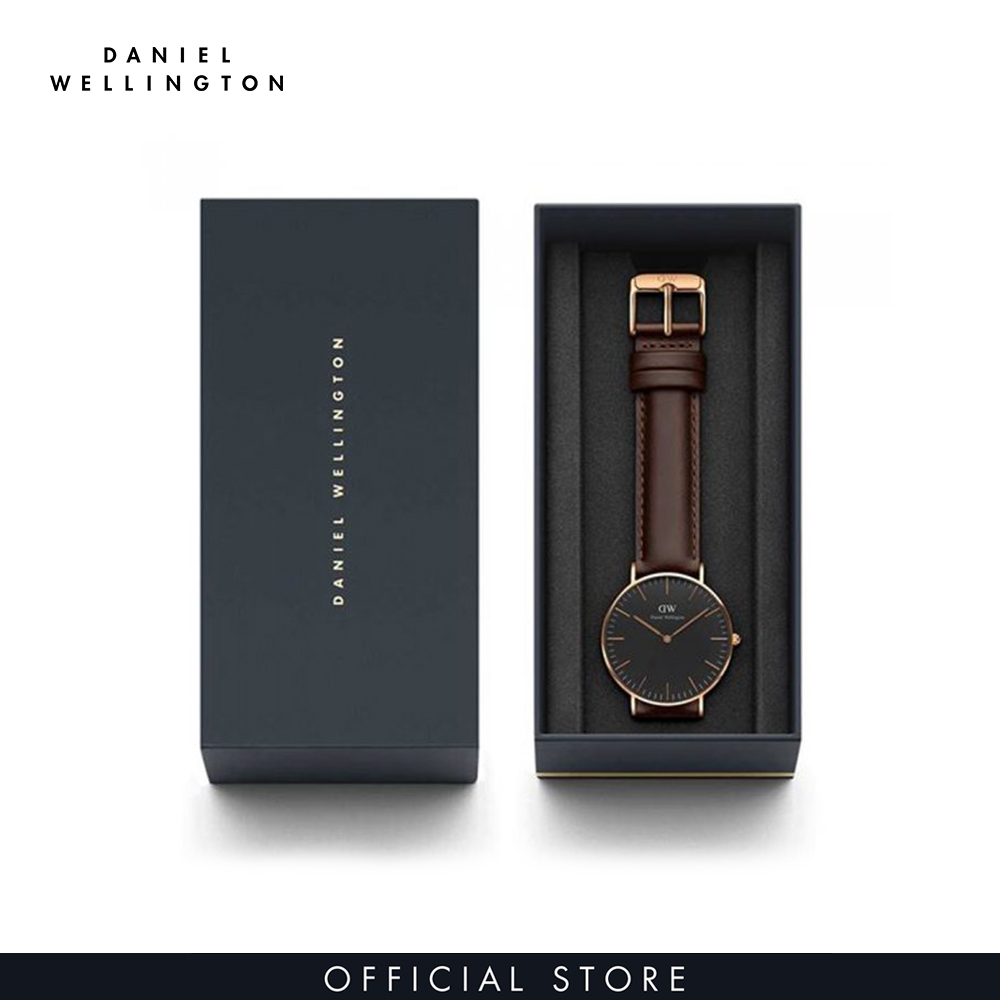 Đồng hồ Nam, Nữ Daniel Wellington dây da - Classic Bristol 36mm DW00100137