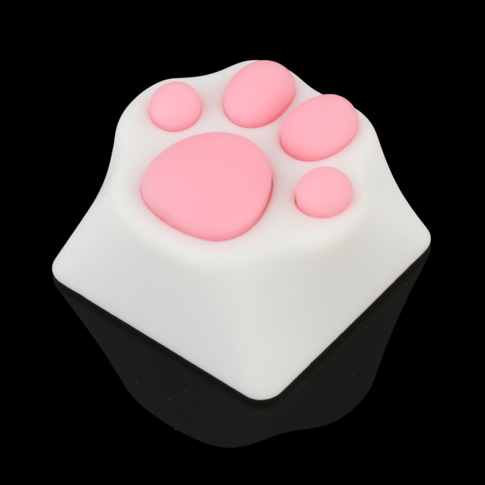 Customized ABS Silicone Kitty Paw Cat Paws Pad Keyboard key Caps White