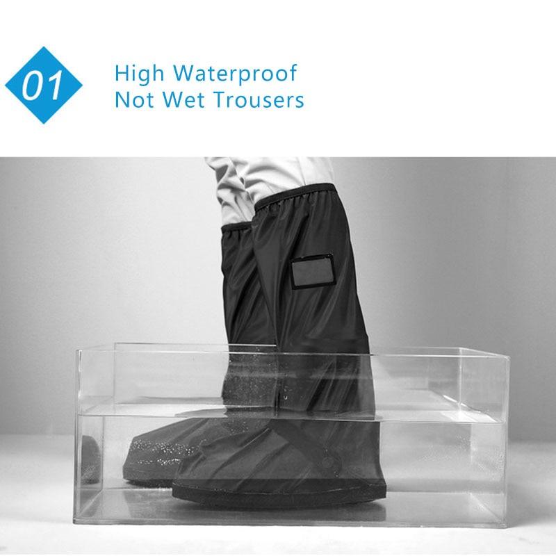 High Tube Thicking Waterproof Shoes Boots Cover Waterproof Reusable Motorcycle Cycling Bike Boot Rain Shoes Cover for Men Women