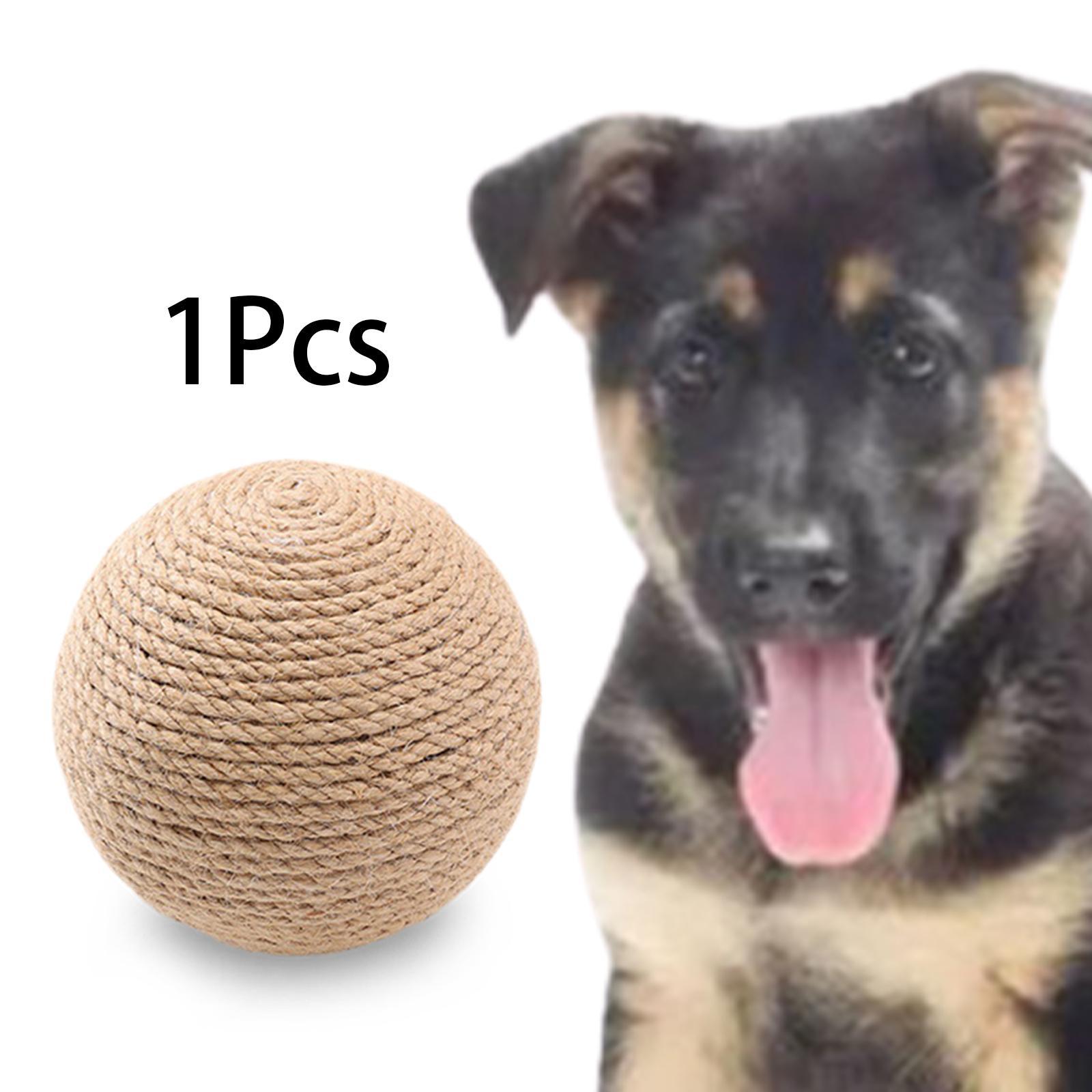 Cat Scratching Ball Sisal Rope Funny Wear Resistant Exercise Stable Grind Claw Cat Scratcher Ball Kitten Interactive Toy